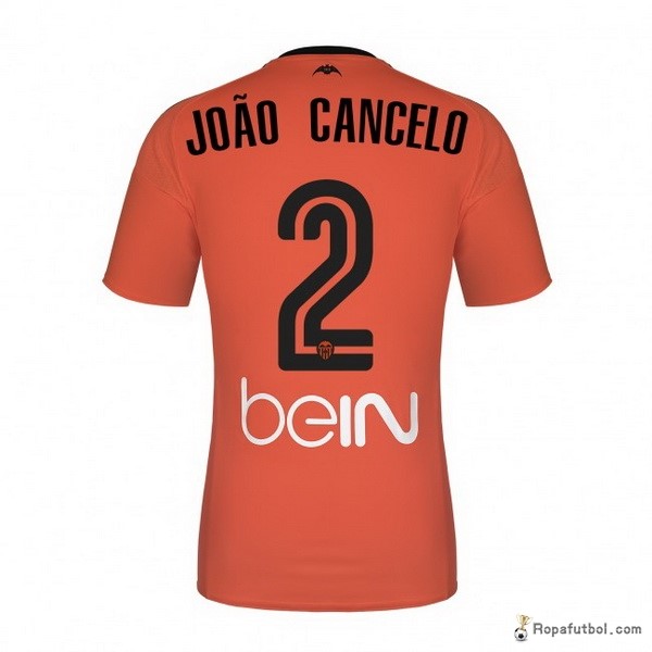 Camiseta Valencia Cancelo Replica Tercera Ropa Joao 2016/17 Naranja